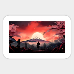 Mount fuji sunset Sticker